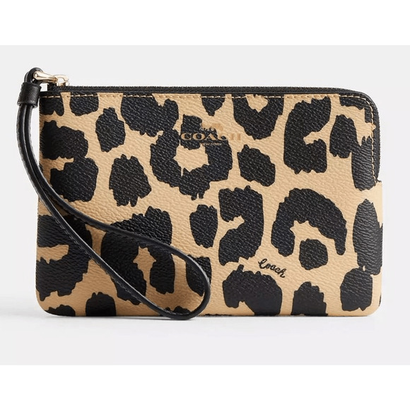 Coach Leopard Print Wristlet - Picture 1 of 10
